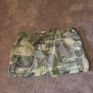 Camo Jean skirt